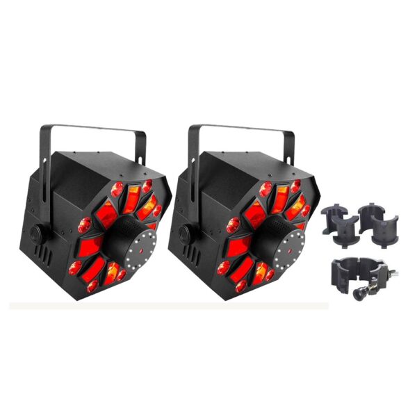 Chauvet Swarm Wash FX 4-in-1 LED Effect Fixture 2-Pack w/CLP-10 Clamp